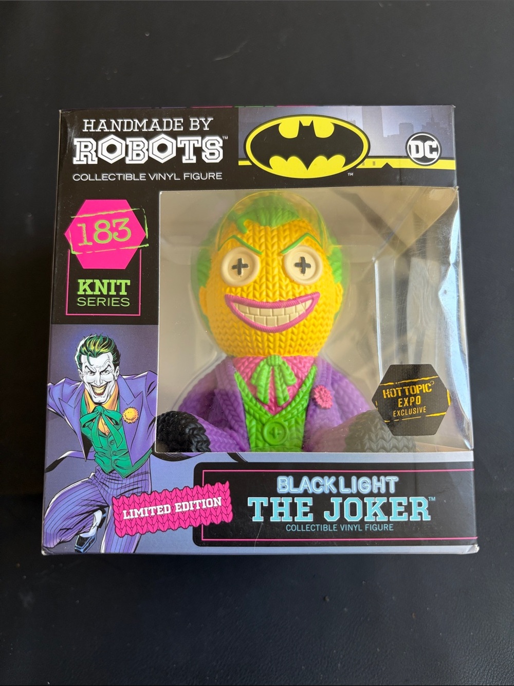 Handmade by Robots Blacklight Joker #183 Hot Topic Expo Exclusive NIB
